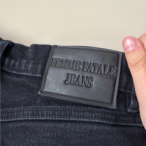 Femme Fatale Black Bootcut Denim Jeans - Picture 10 of 10
